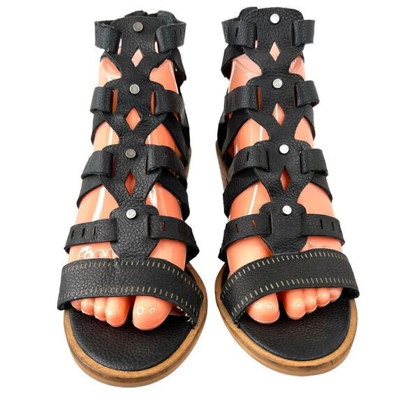 DOLCE VITA the Lain Block Heel Leather Sandal in Black Women's Size 7 - Picture 3 of 12